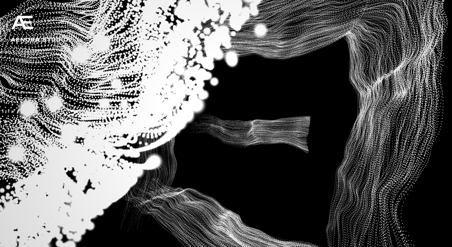 Generative artwork: lines with inverted colors in a 3×3 grid